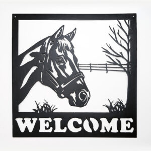 Horse with tree welcome